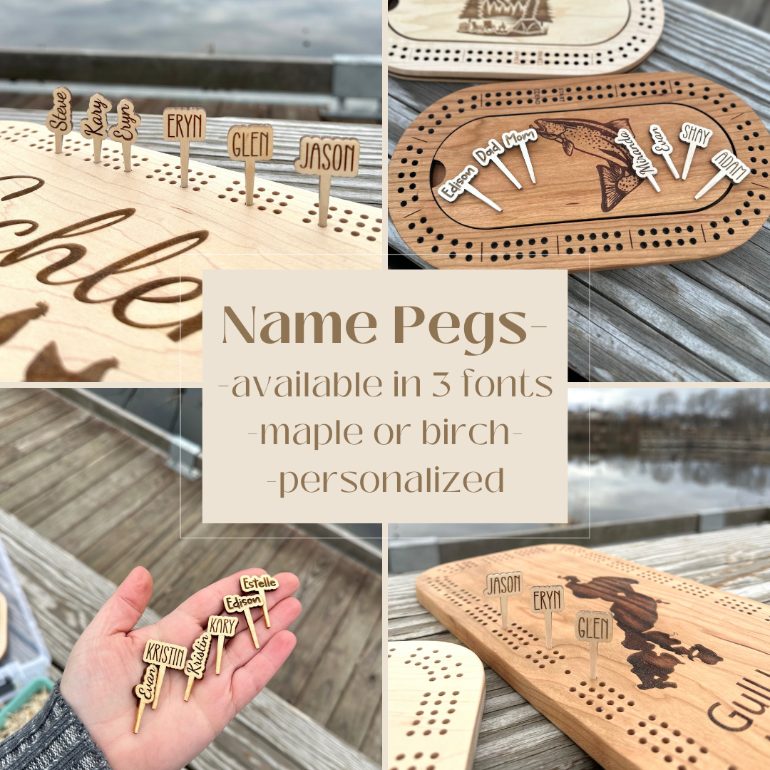 Custom Personalized Cribbage Pegs