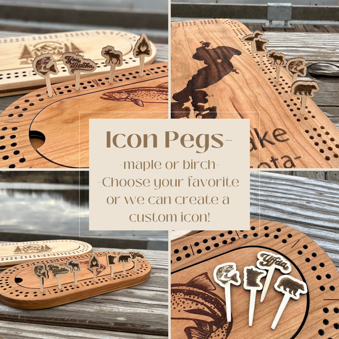 Custom Icon Cribbage Pegs