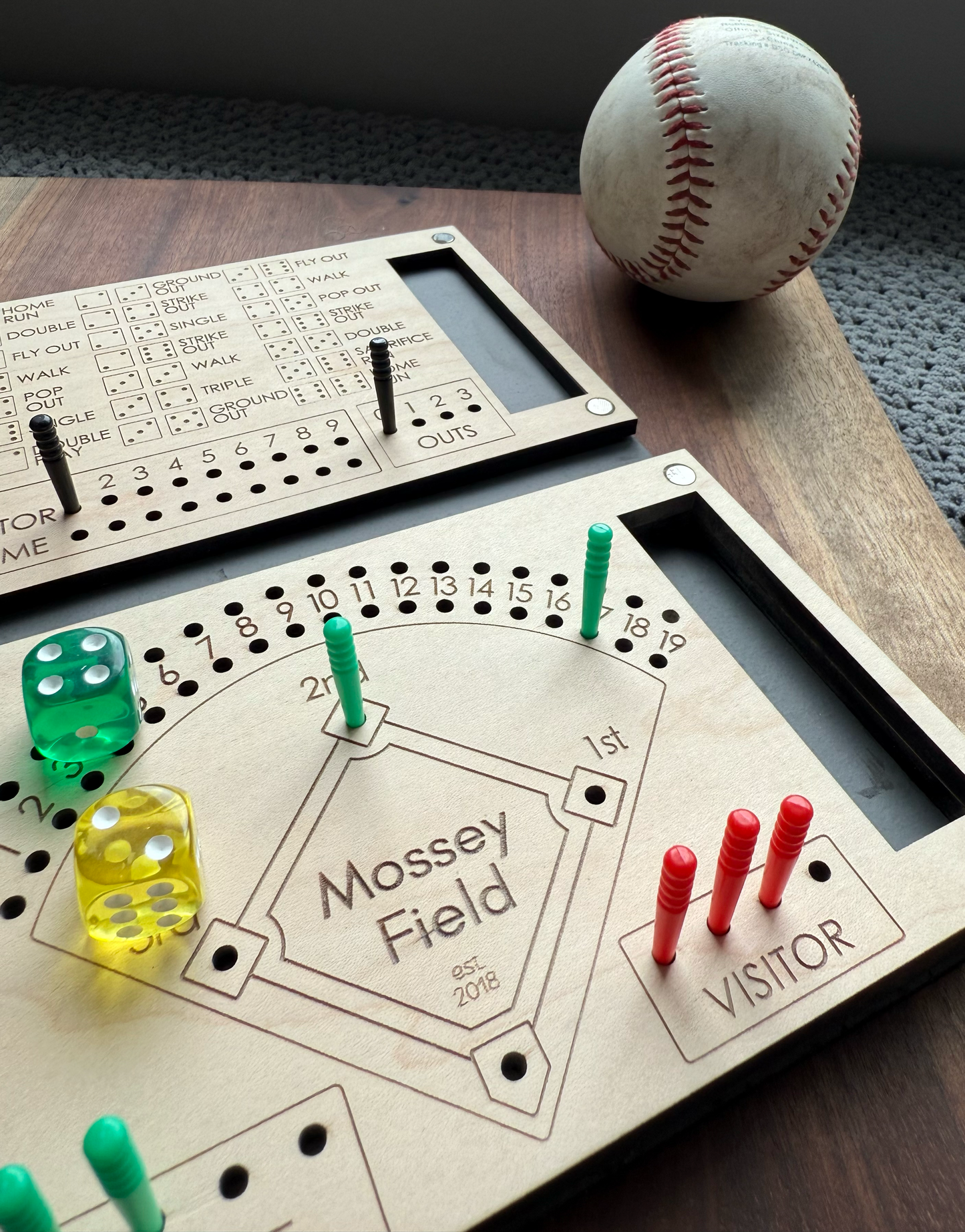 Travel Baseball Dice Game, Travel Game, Baseball kids game, Gift for Baseball Lovers