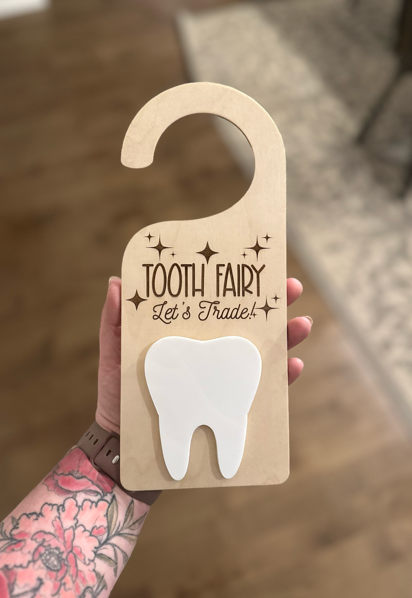 Tooth Fairy Door Hanger (acrylic tooth)