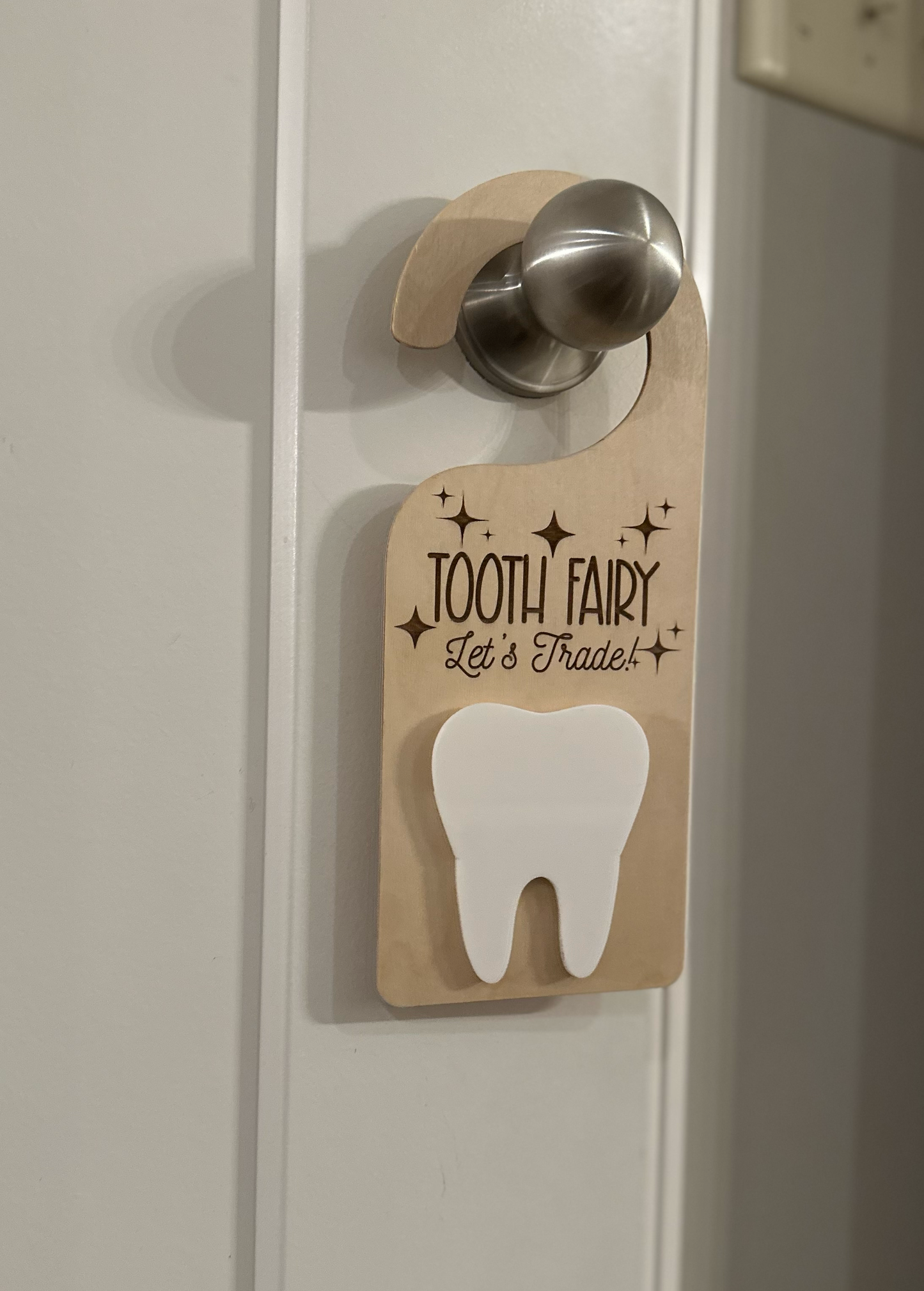 Tooth Fairy Door Hanger (acrylic tooth)