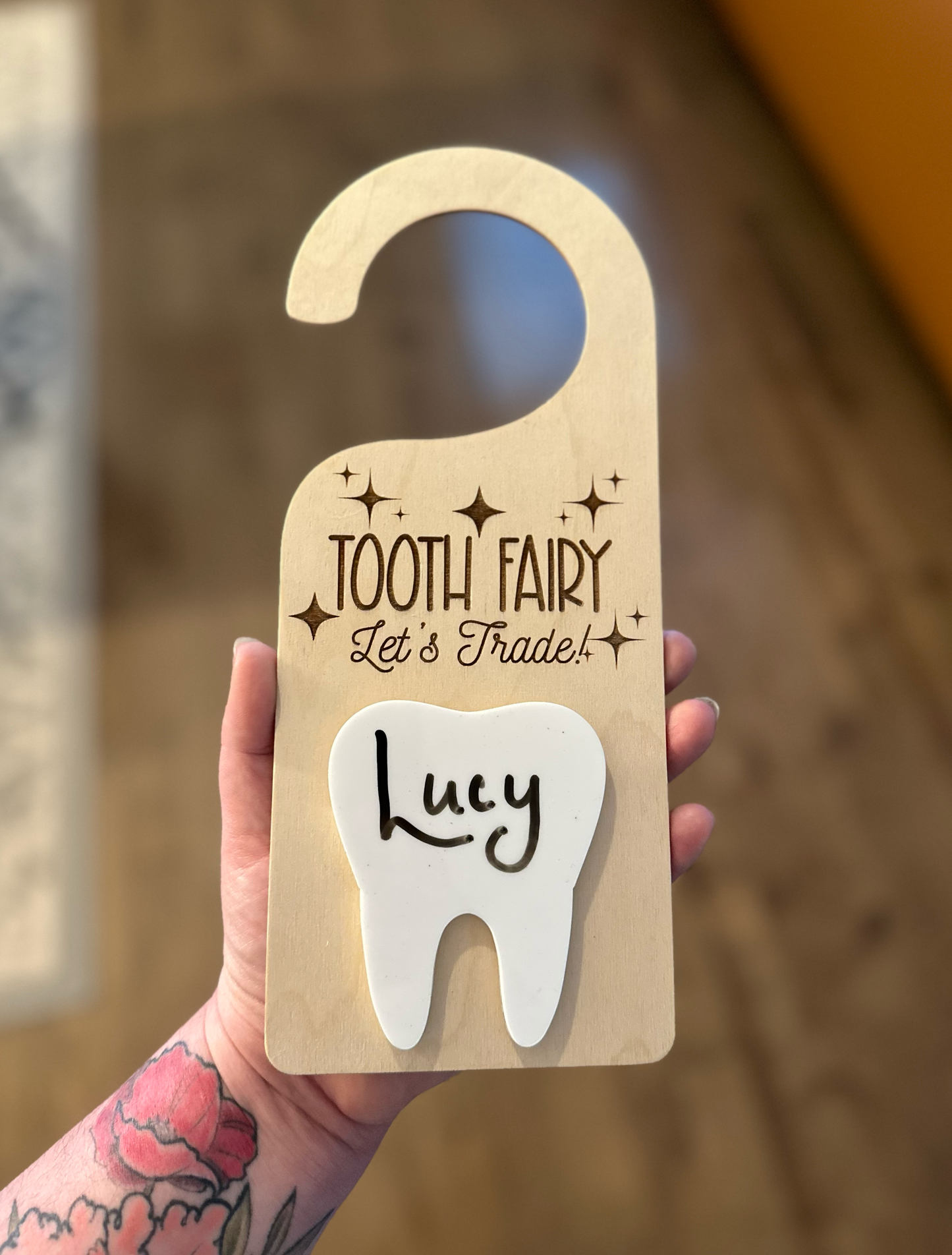 Tooth Fairy Door Hanger (acrylic tooth)