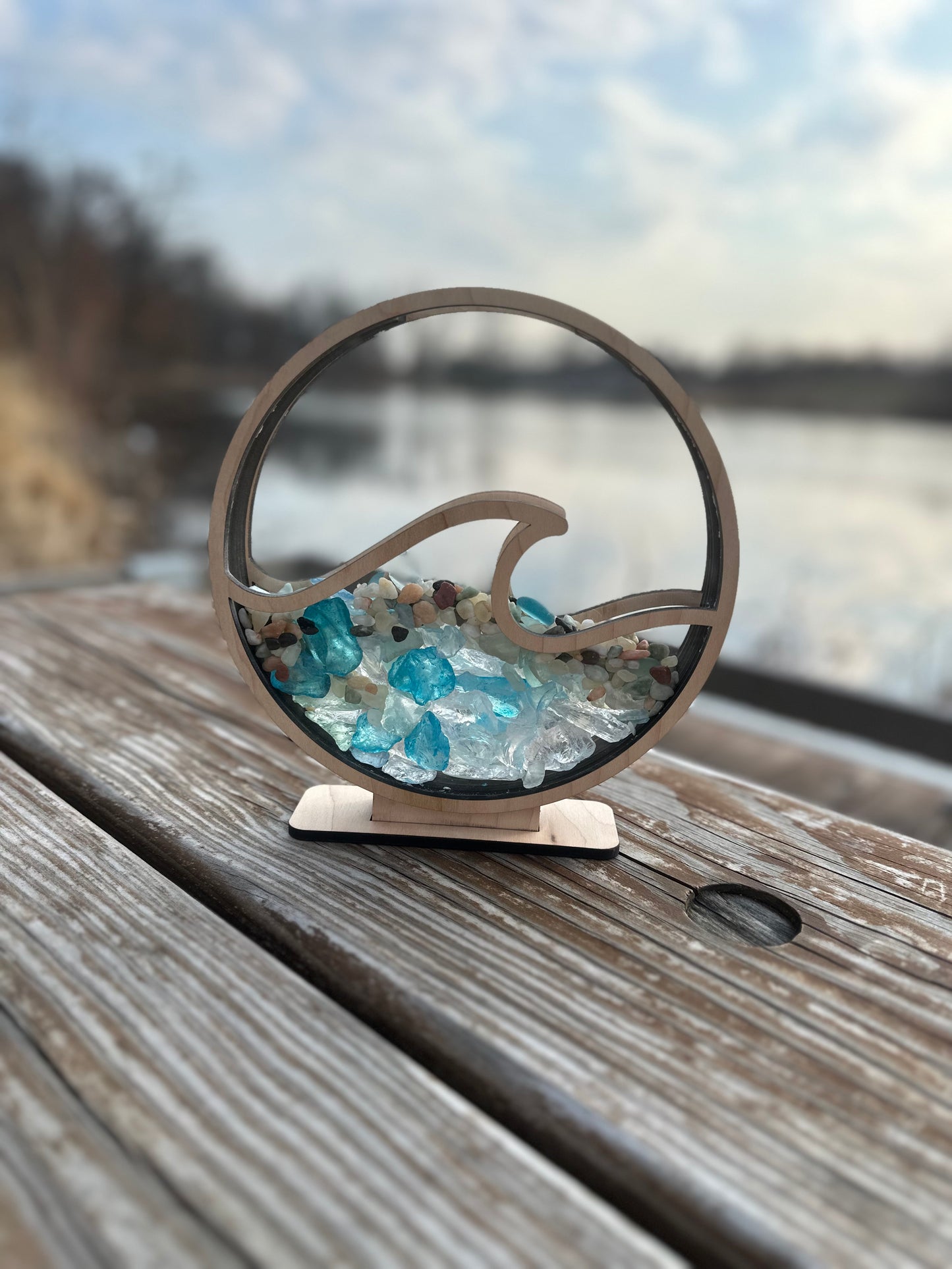 Sea Glass Display | Shell Display | Rock Display | Agate Display | Beach Decor