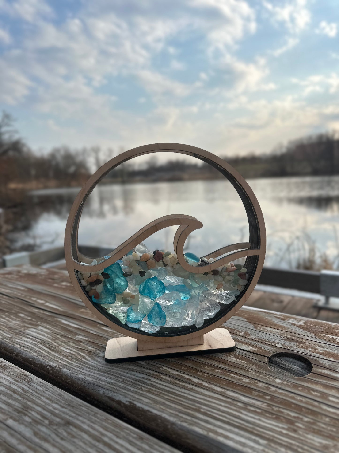 Sea Glass Display | Shell Display | Rock Display | Agate Display | Beach Decor