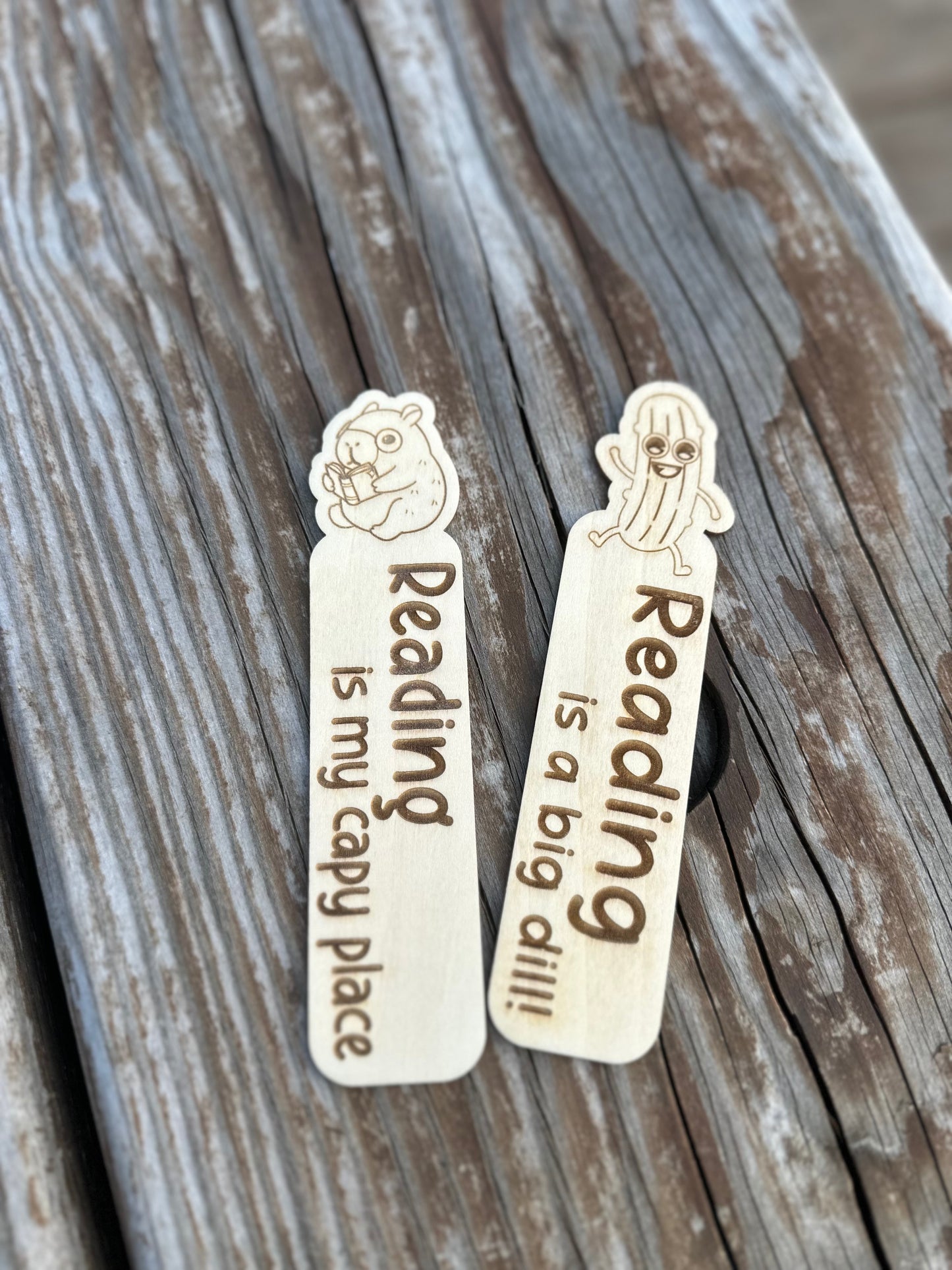 Wooden Bookmarks | Kids Wooden Bookmarks | Pun Bookmarks | Gift for Book Lover