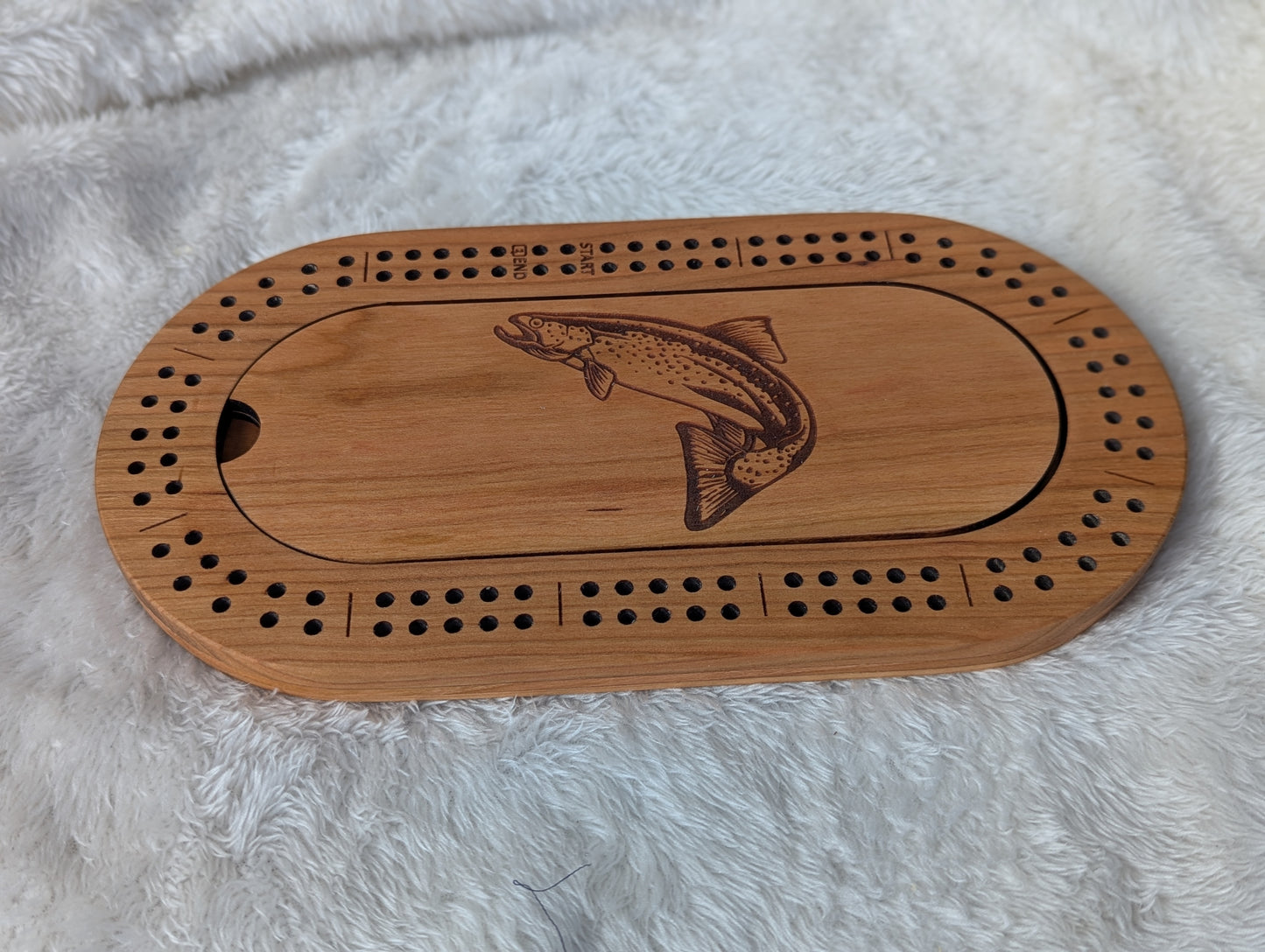 Trout Mini-Cribbage Board