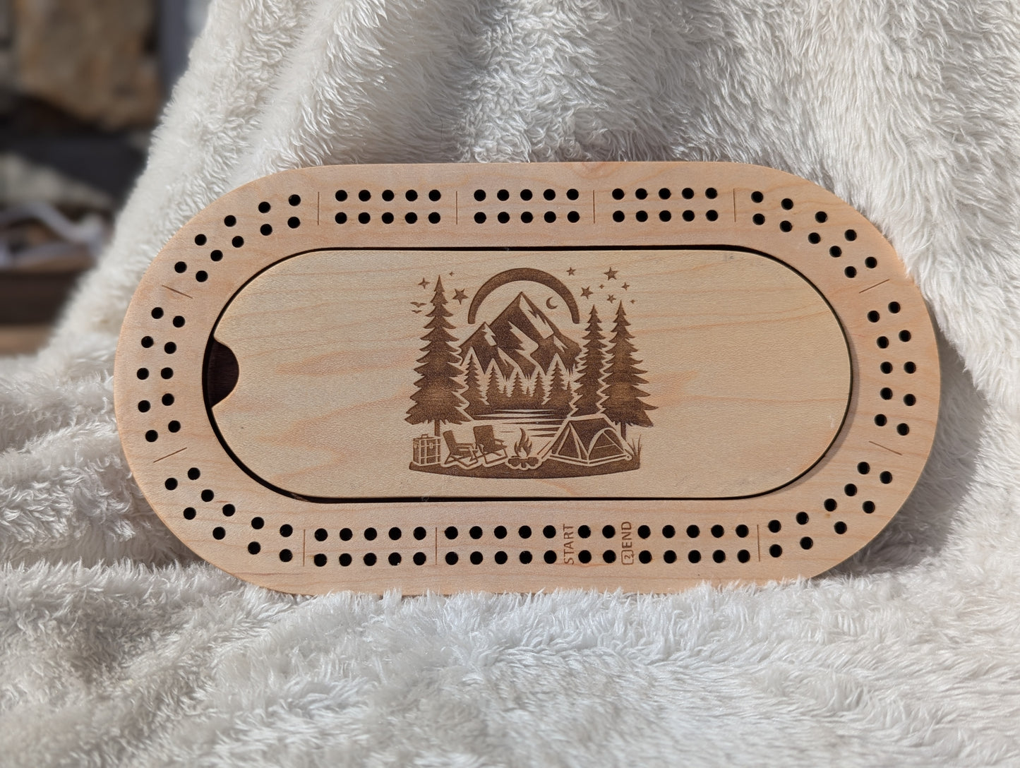 Camping Mini-Cribbage Board