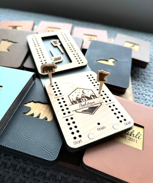 Travel Folding Cribbage Board