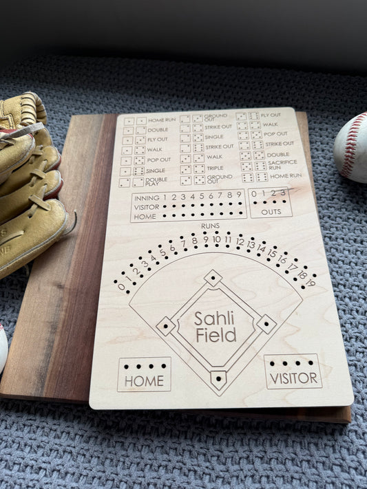 Baseball Dice Game, Wooden Baseball Game, Father's Day Gift, Gift for Baseball Lovers