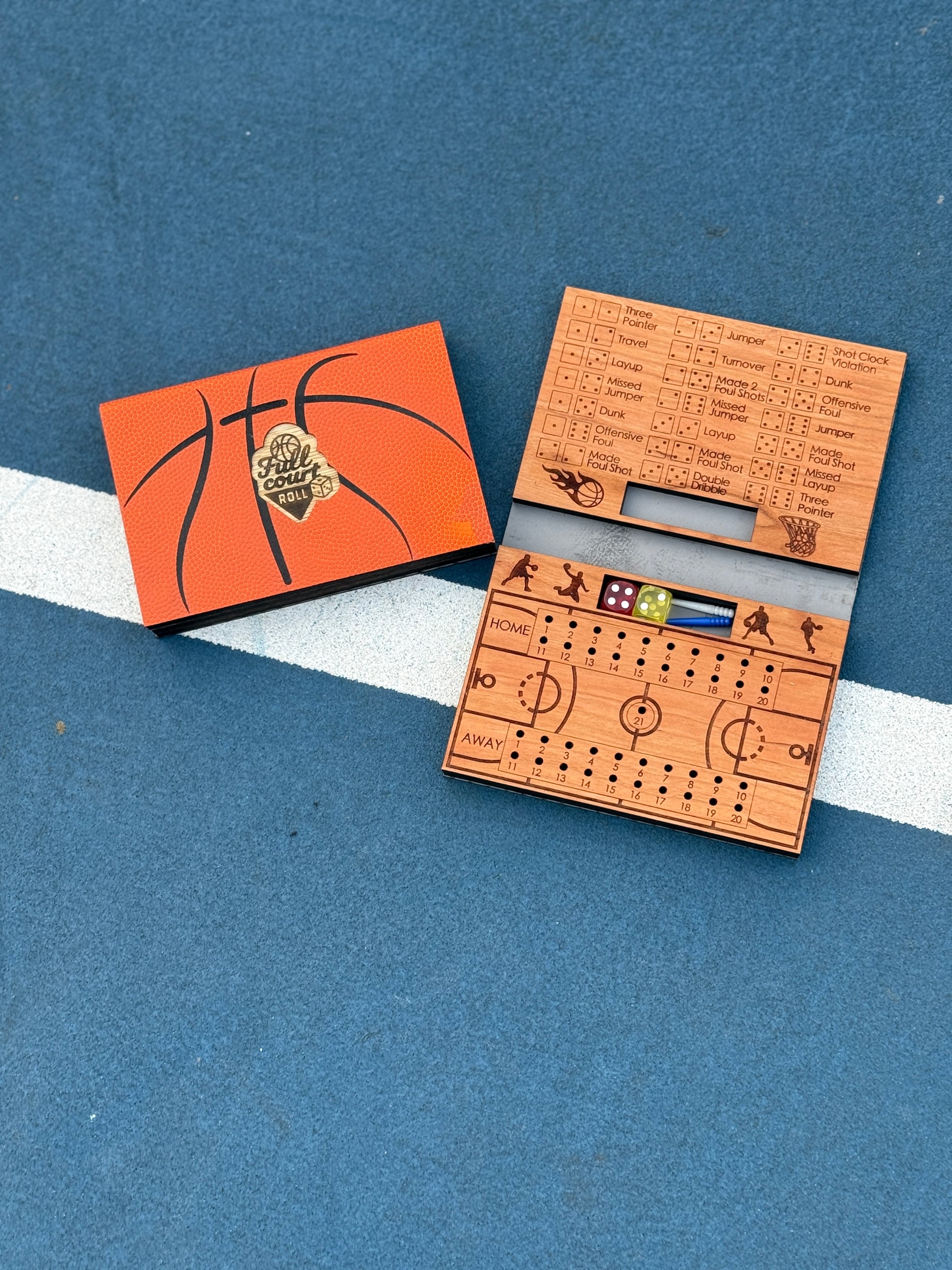 Full Court Roll Basketball Travel Dice Game