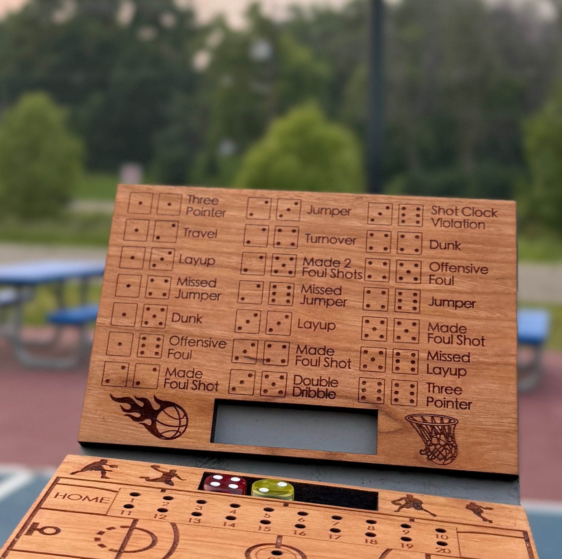 Full Court Roll Basketball Travel Dice Game