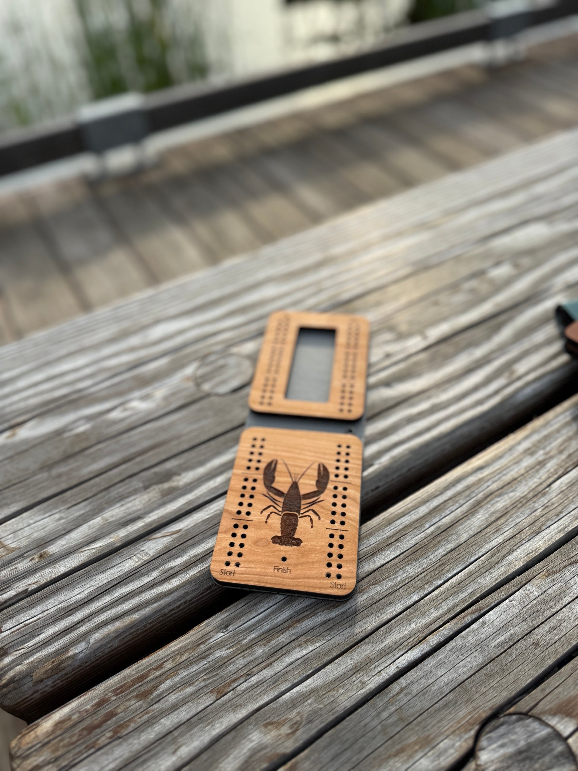 Travel Cribbage Board with Wristlet Strap | Custom Travel Cribbage Board