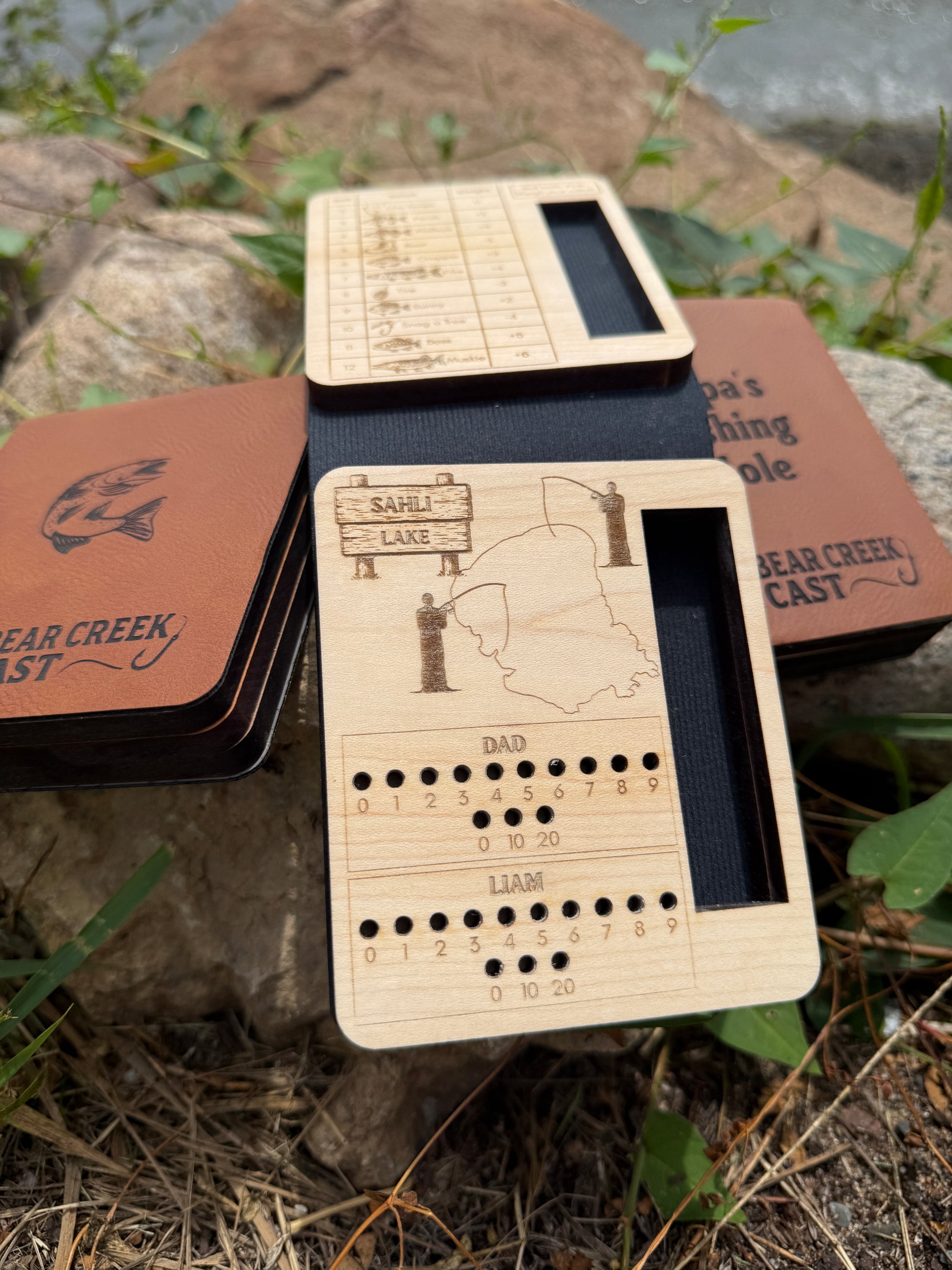 Bear Creek Cast – A Fishing-Themed Dice Board Game, Travel Fishing Game