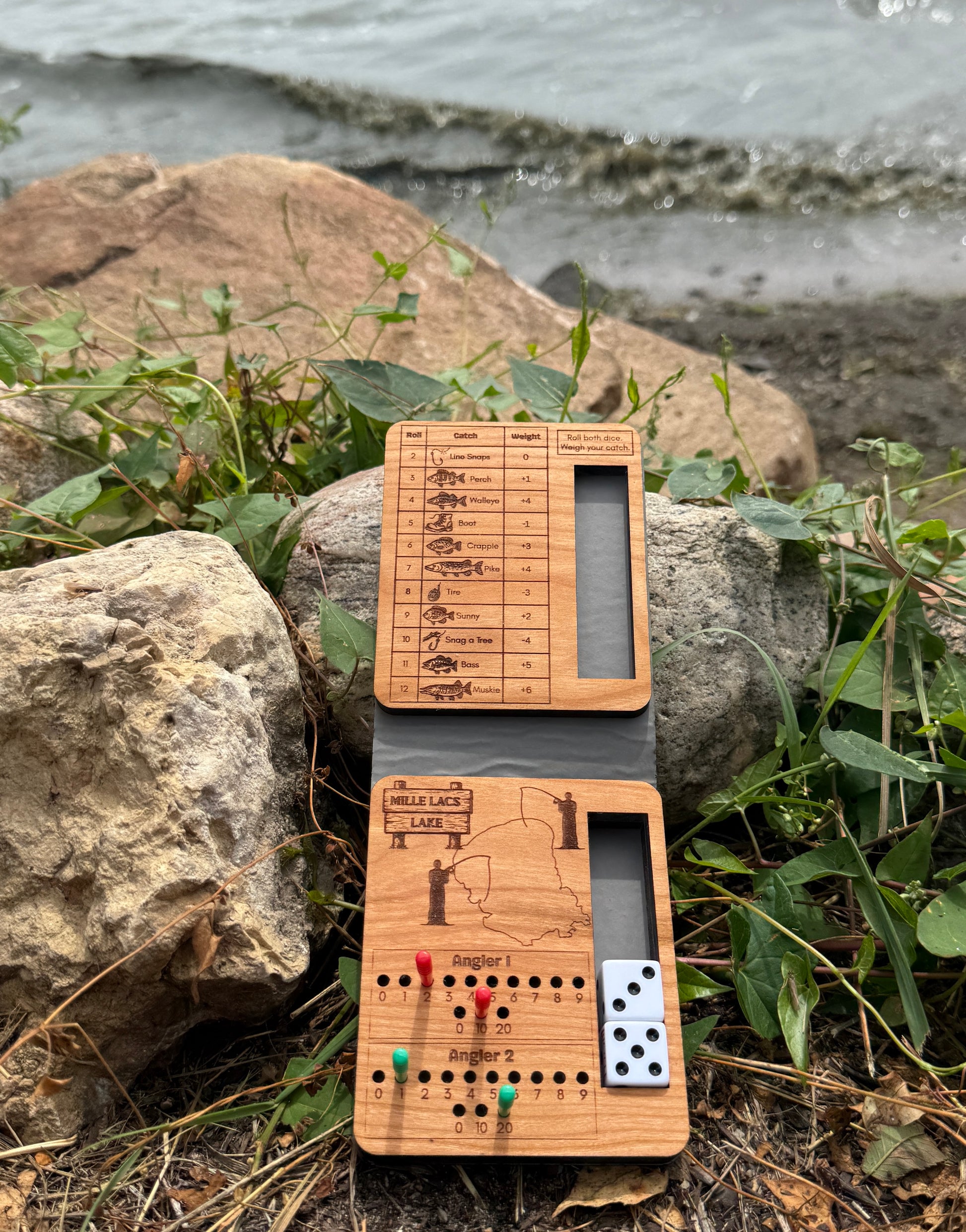 Bear Creek Cast – A Fishing-Themed Dice Board Game, Travel Fishing Game