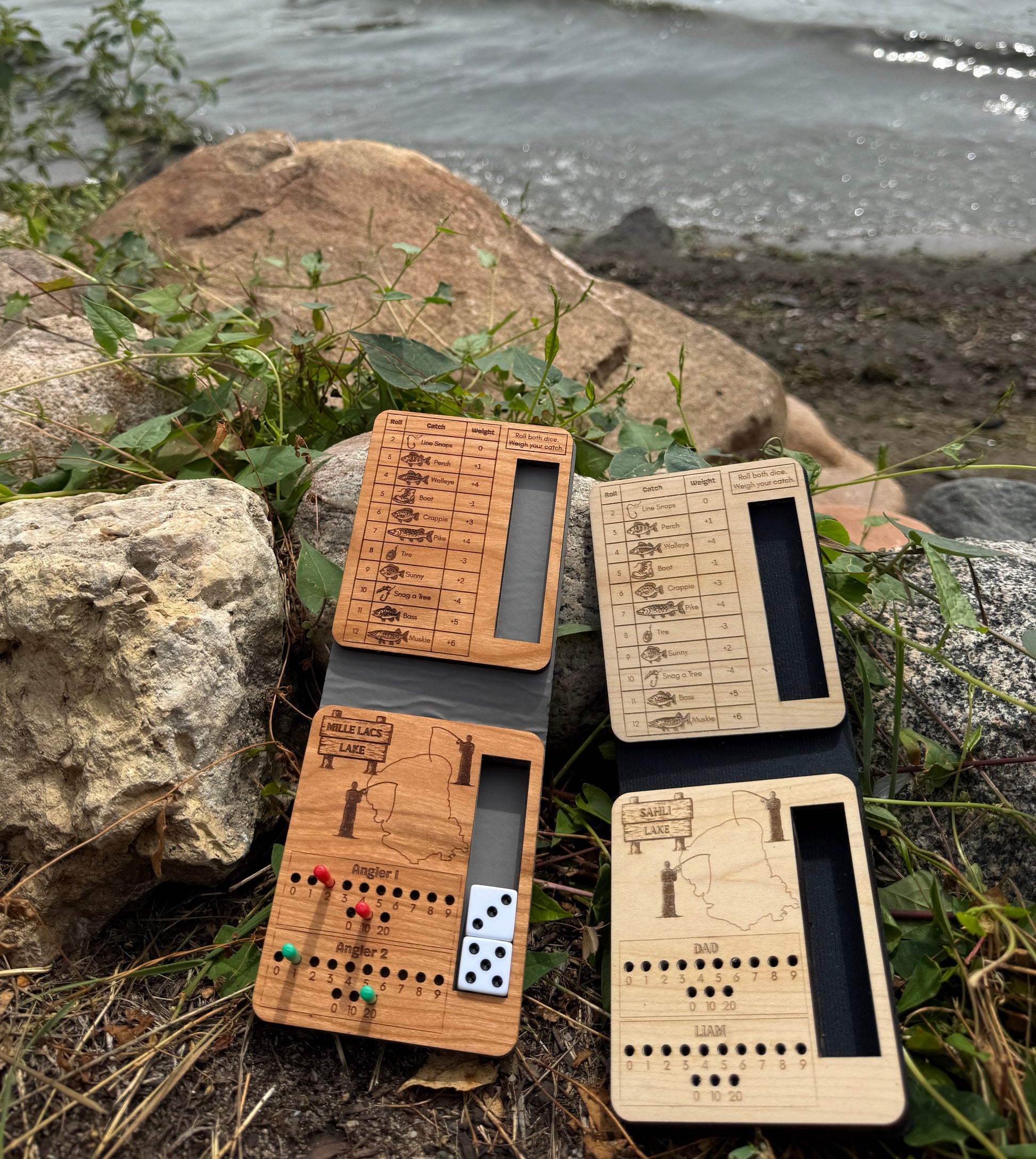 Bear Creek Cast – A Fishing-Themed Dice Board Game, Travel Fishing Game