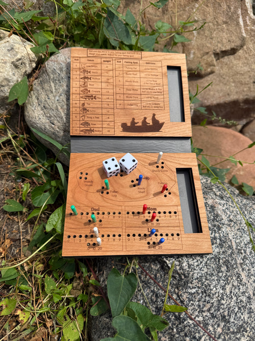 Bear Creek Cast – A Fishing-Themed Dice Board Game, Experienced Angler, Travel Fishing Game