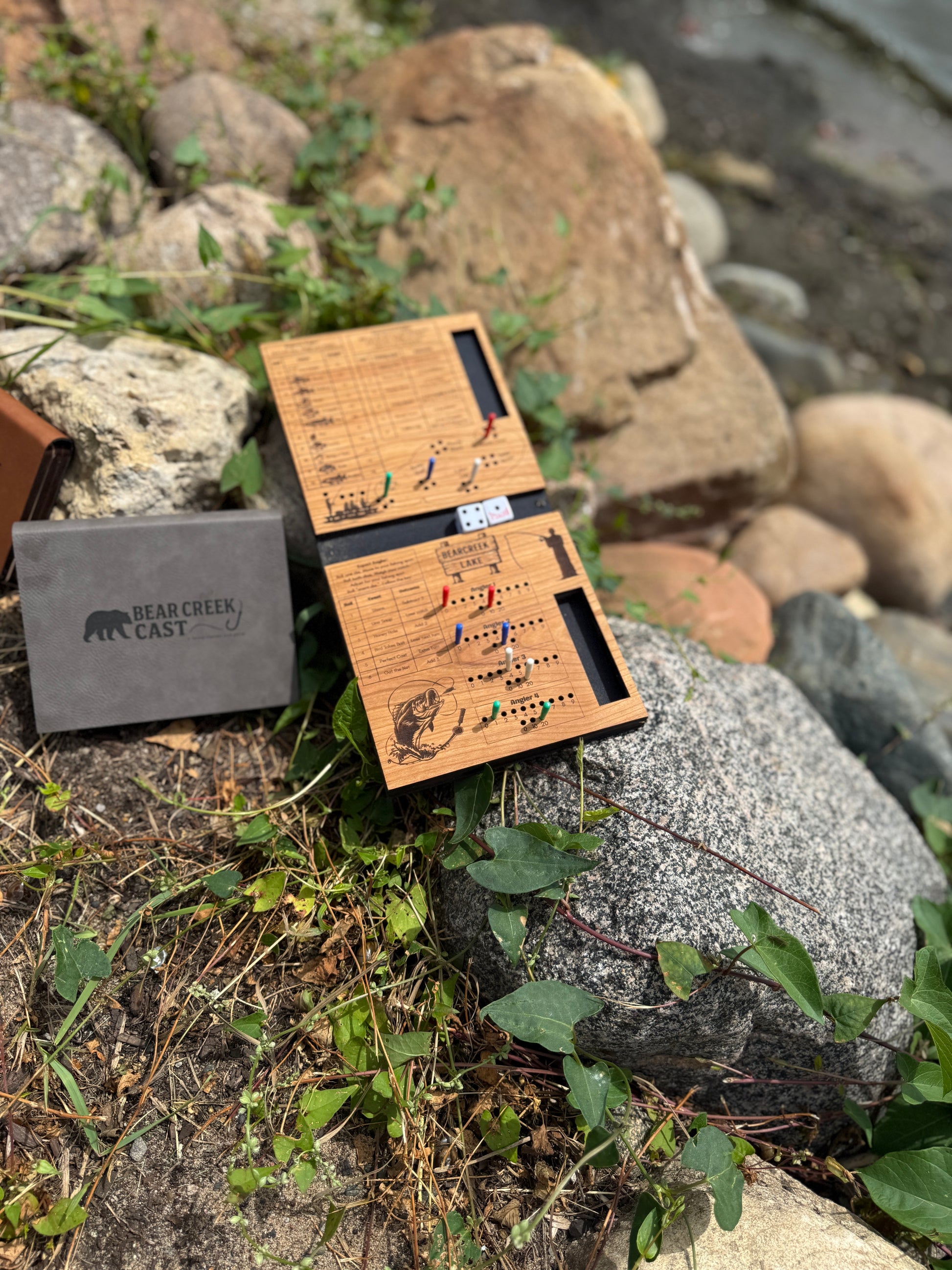 Bear Creek Cast – A Fishing-Themed Dice Board Game, Expert Angler, Travel Fishing Game