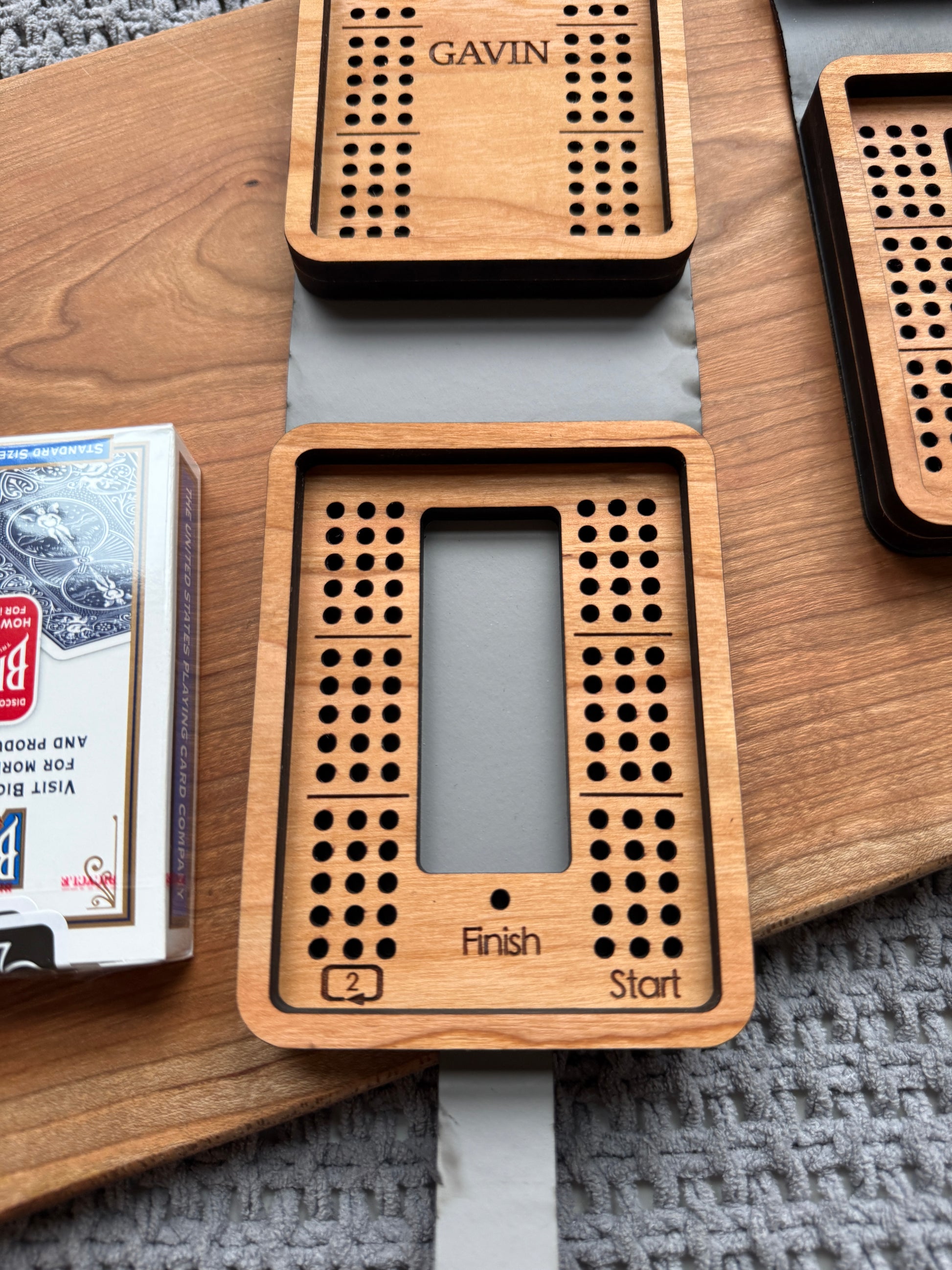 Travel 3 Track Cribbage Board
