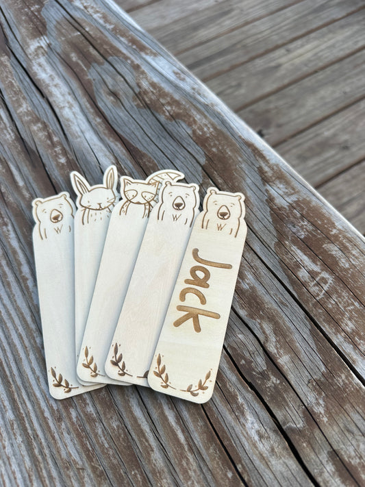 Custom Animal Bookmarks | Kids Bookmarks | Wooden Bookmarks