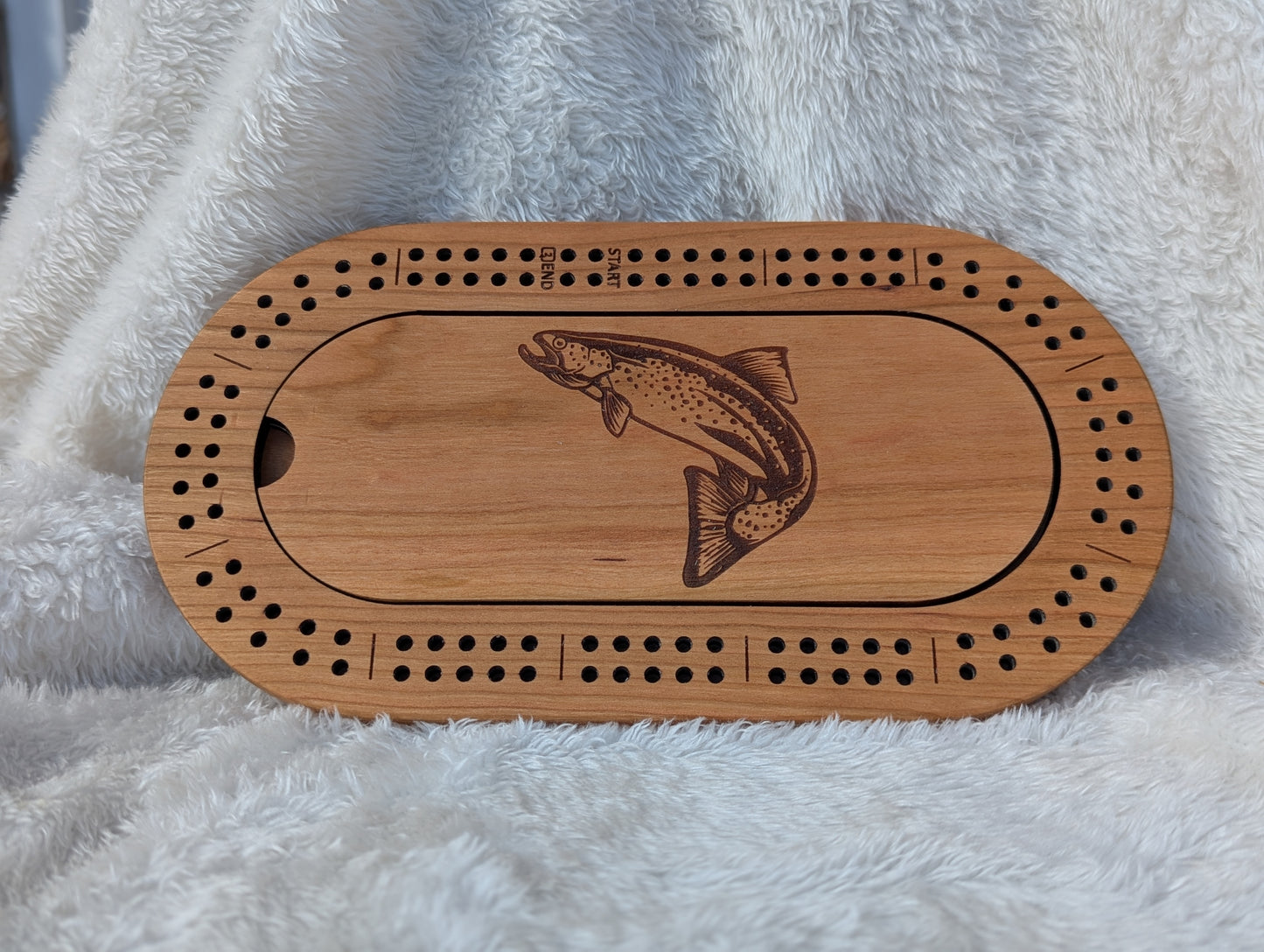 Trout Mini-Cribbage Board