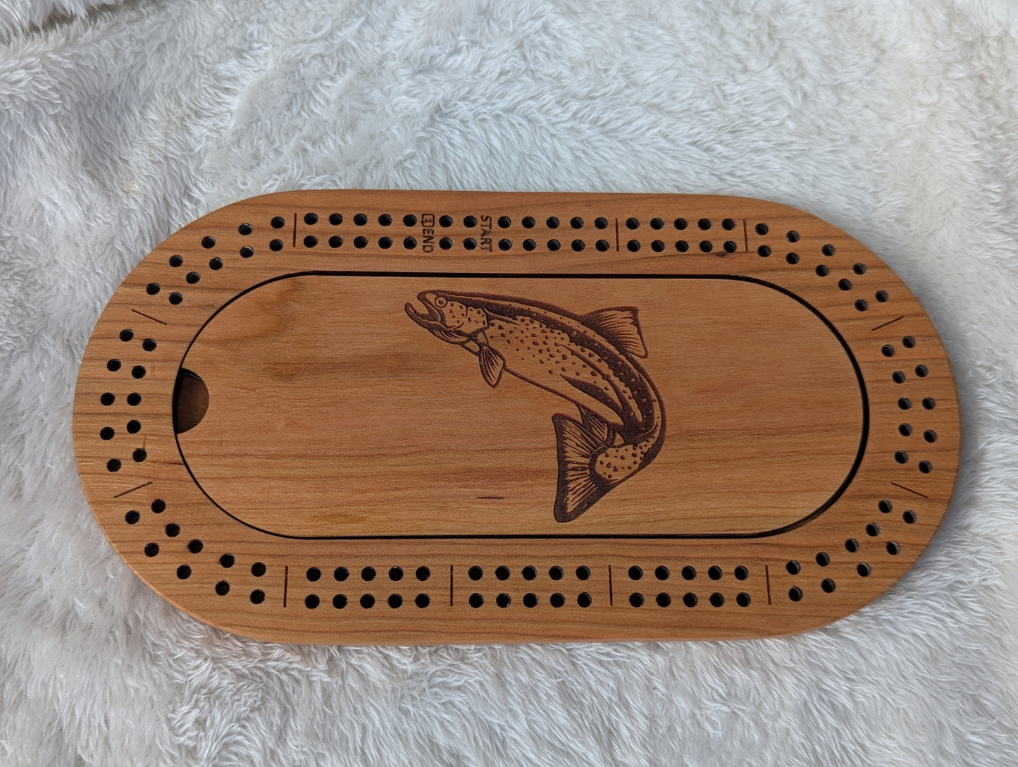 Trout Mini-Cribbage Board