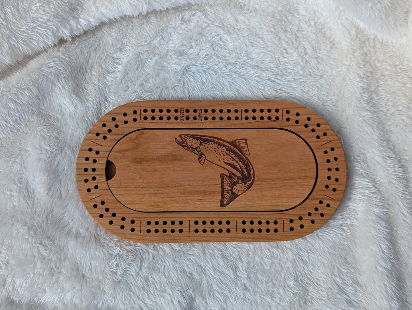 Trout Mini-Cribbage Board