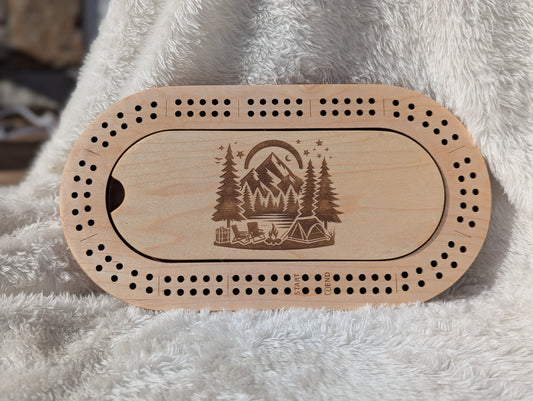 Camping Mini-Cribbage Board