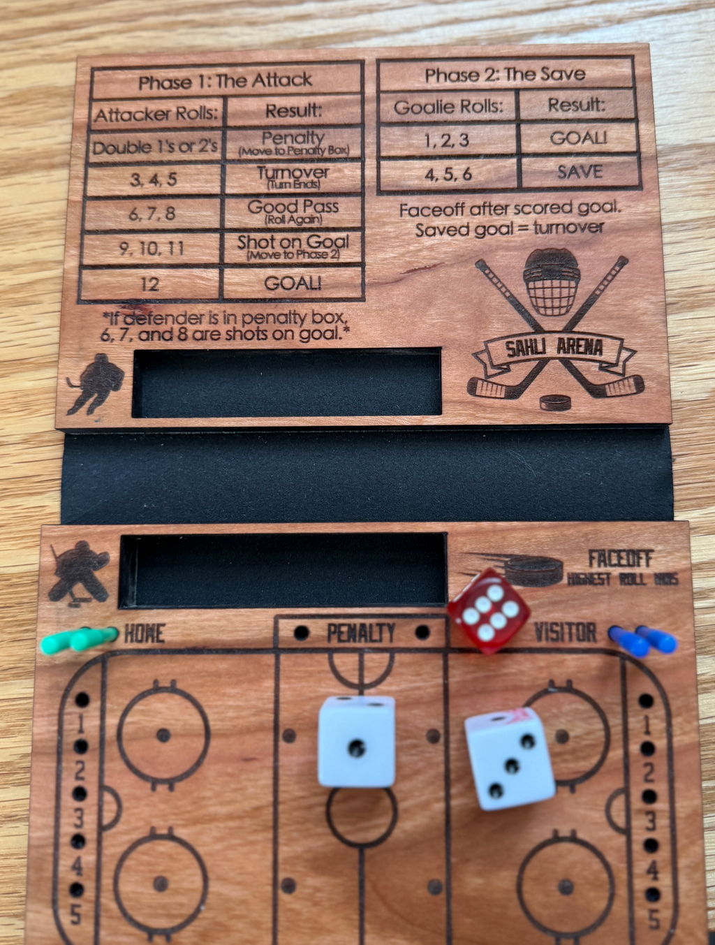 Hockey Dice Game, Travel Hockey Game