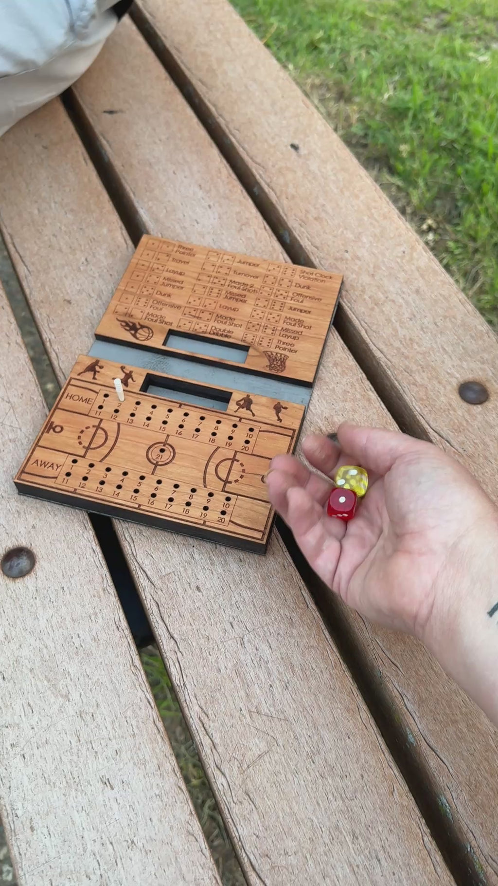 Full Court Roll Basketball Travel Dice Game