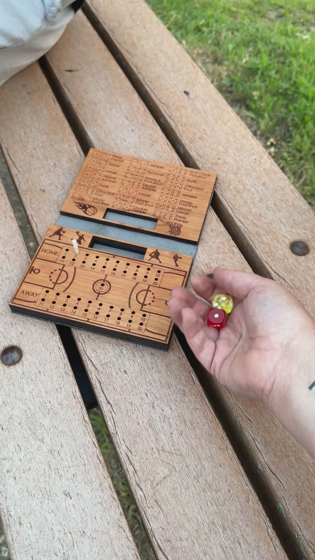 Full Court Roll Basketball Travel Dice Game