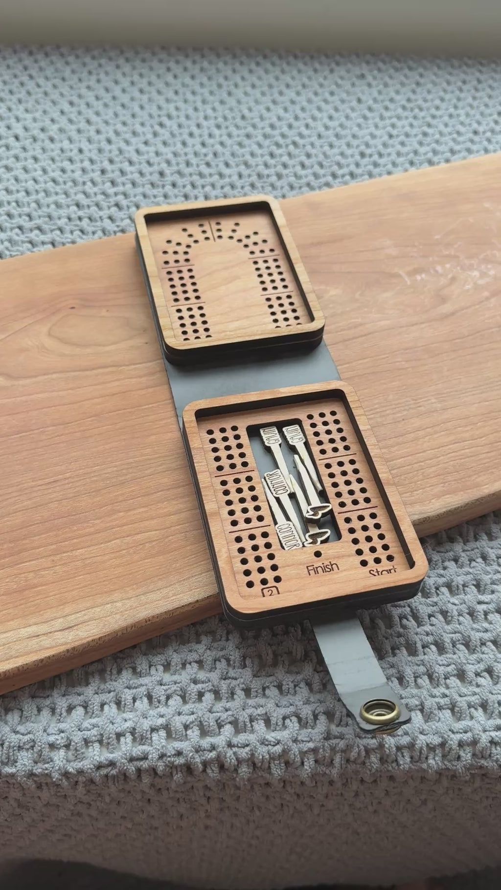 Travel 3 Track Cribbage Board